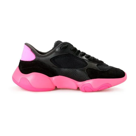 Valentino Garavani Men's Black BUBBLEBACK MESH AND SUEDE Athletic Sneakers Shoes